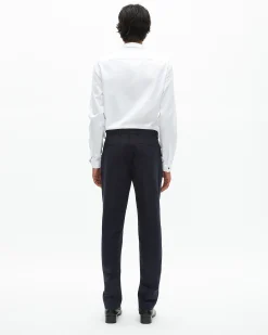 Pantalon de costume droit bleu marine