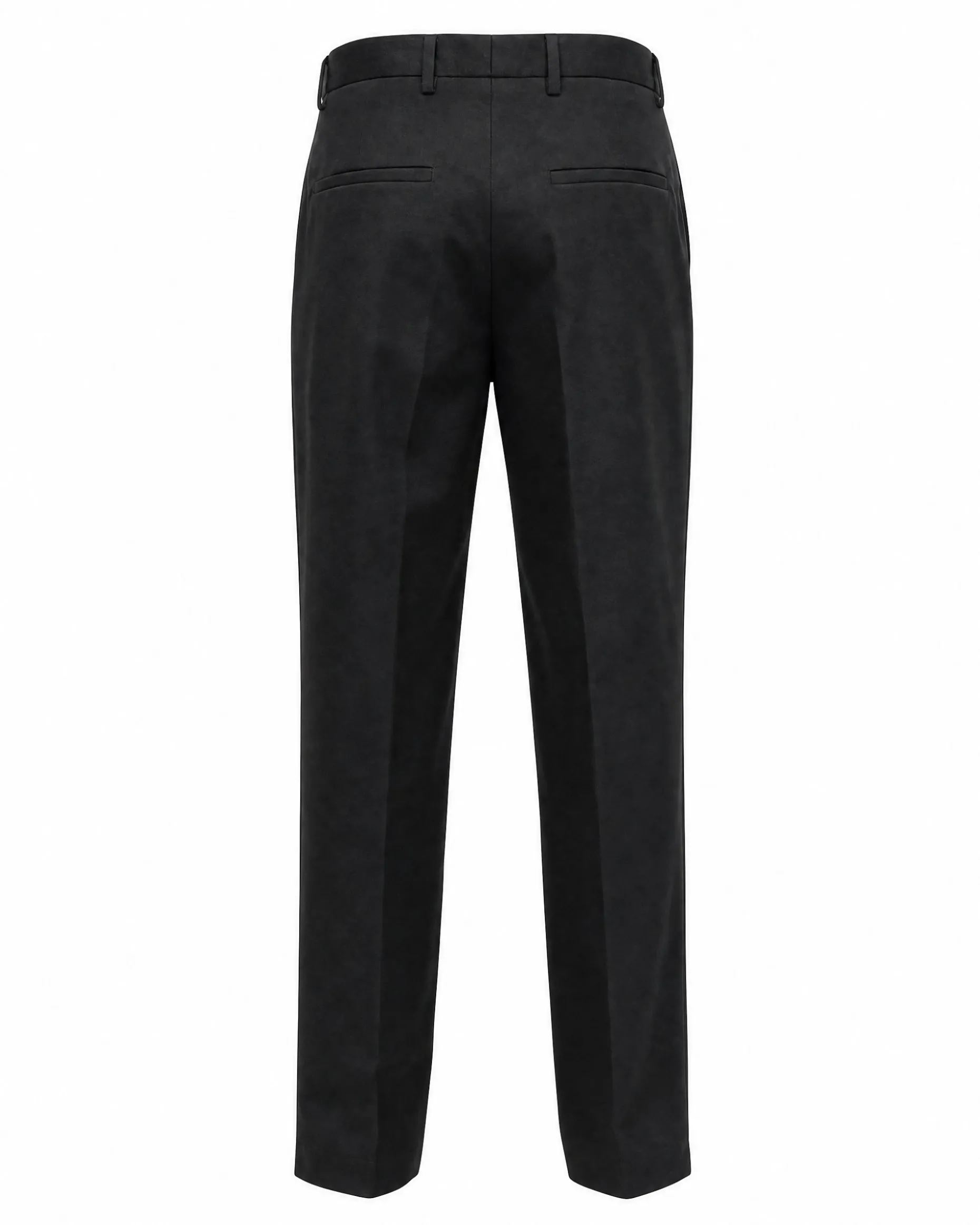 Pantalon de costume droit en laine noir