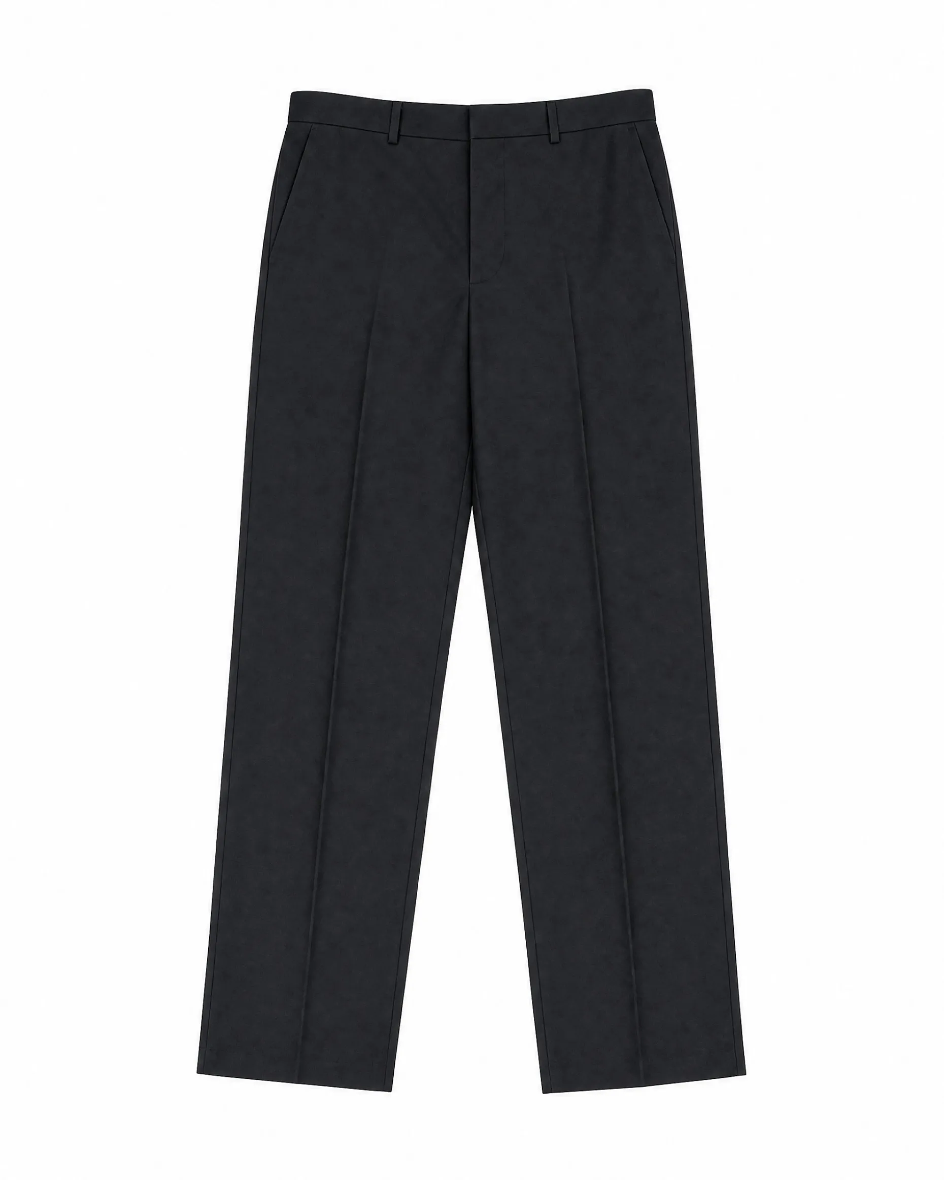 Pantalon de costume droit en laine gris anthracite