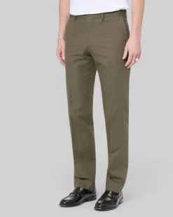 Pantalon de costume droit kaki