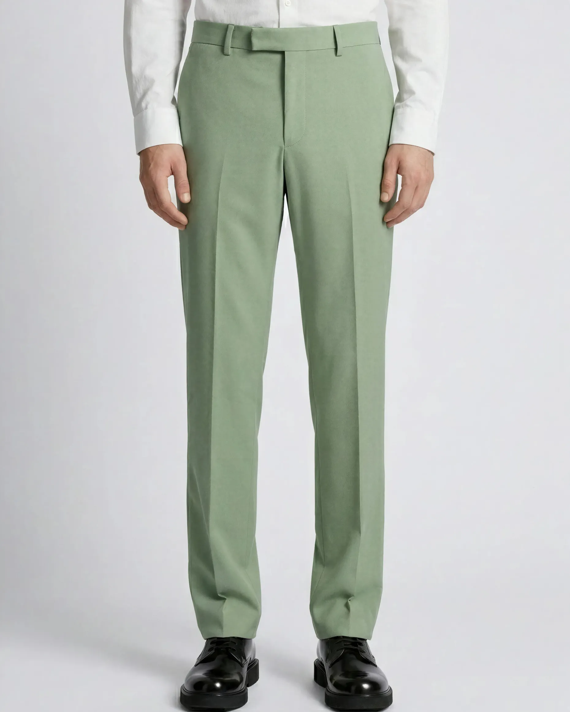 Pantalon de costume droit vert