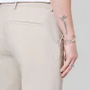 Pantalon de costume en coton lin beige