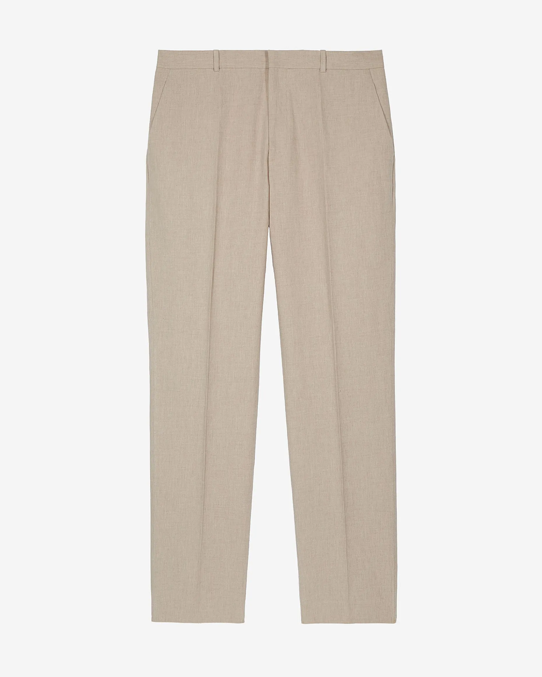 Pantalon de costume en coton lin beige