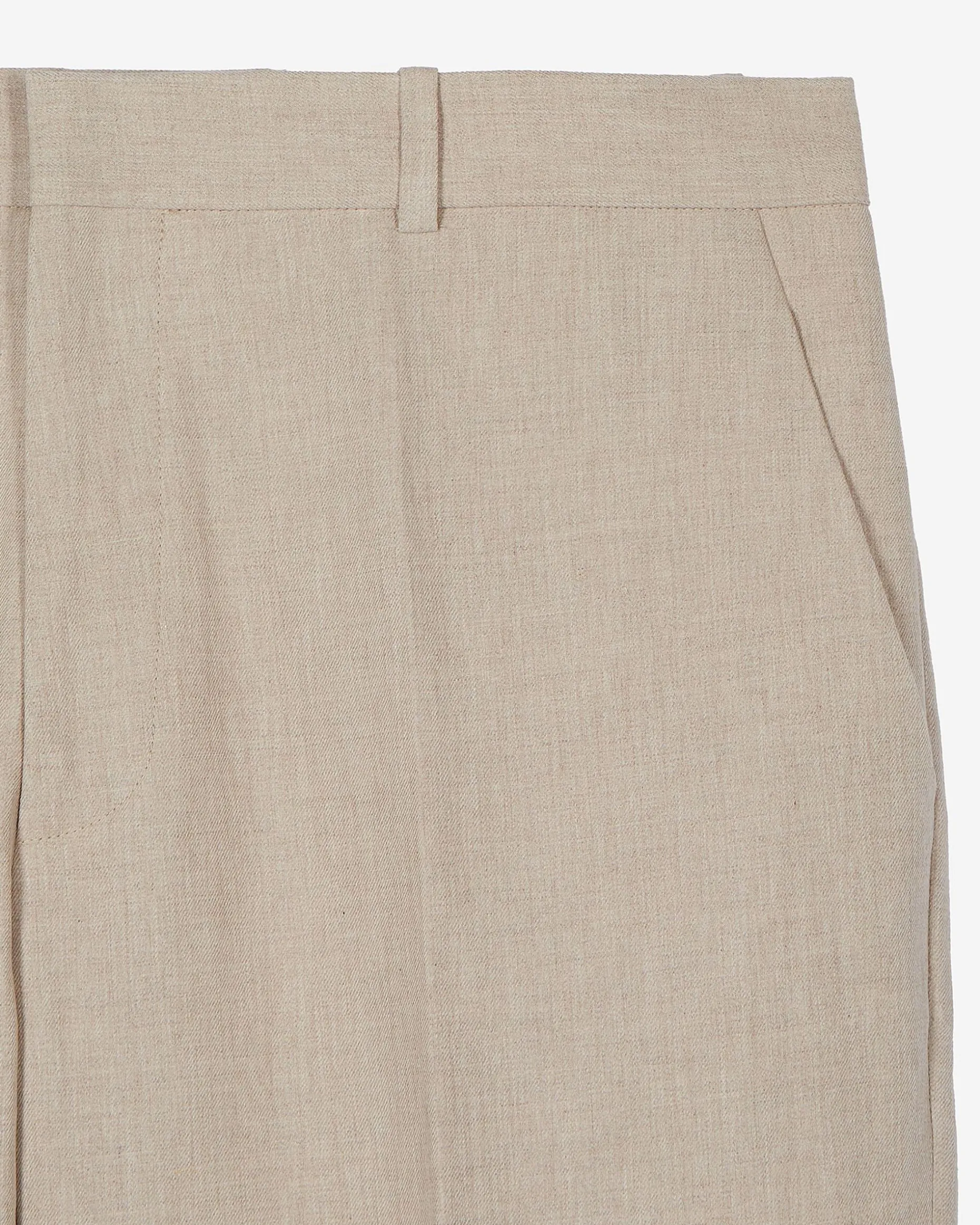 Pantalon de costume en coton lin beige