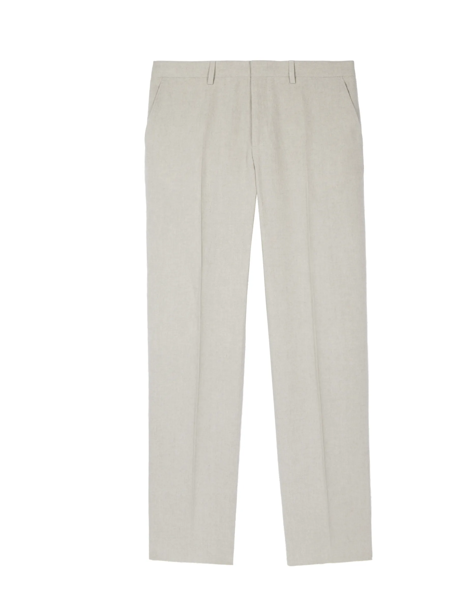 Pantalon de costume en lin beige