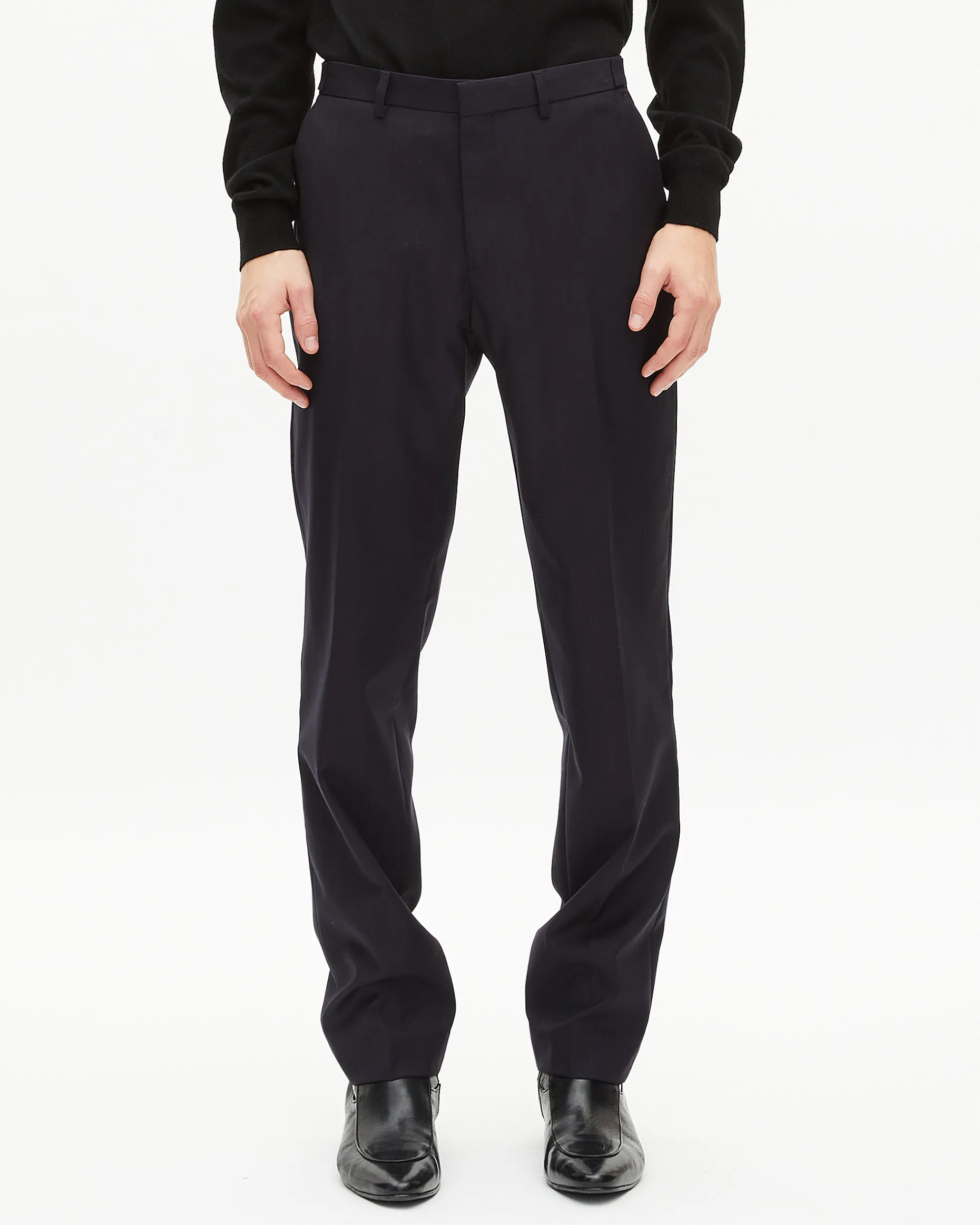 Pantalon de costume à rayures marine