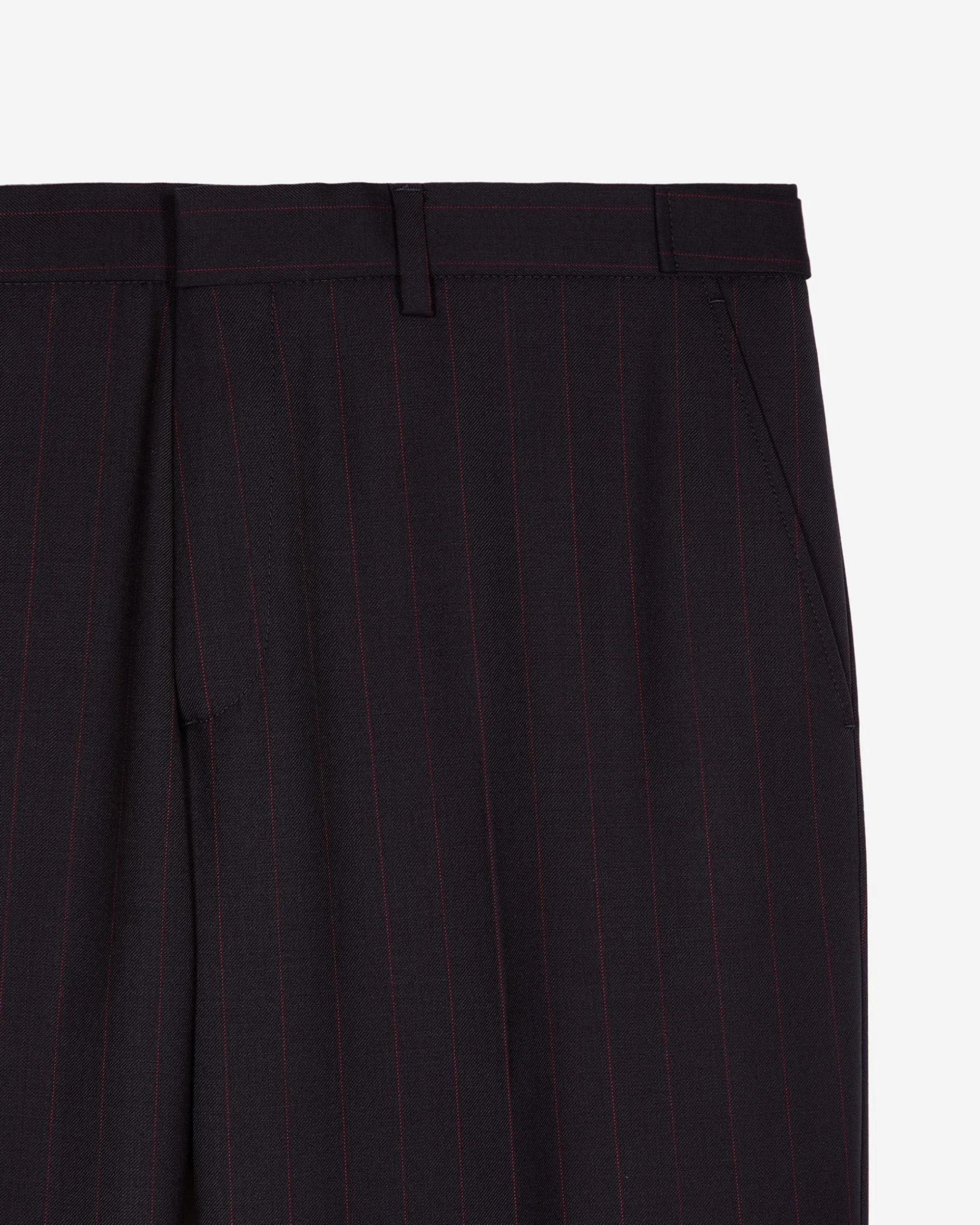 Pantalon de costume à rayures marine