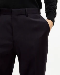 Pantalon de costume à rayures marine