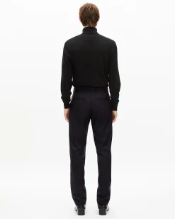Pantalon de costume à rayures marine