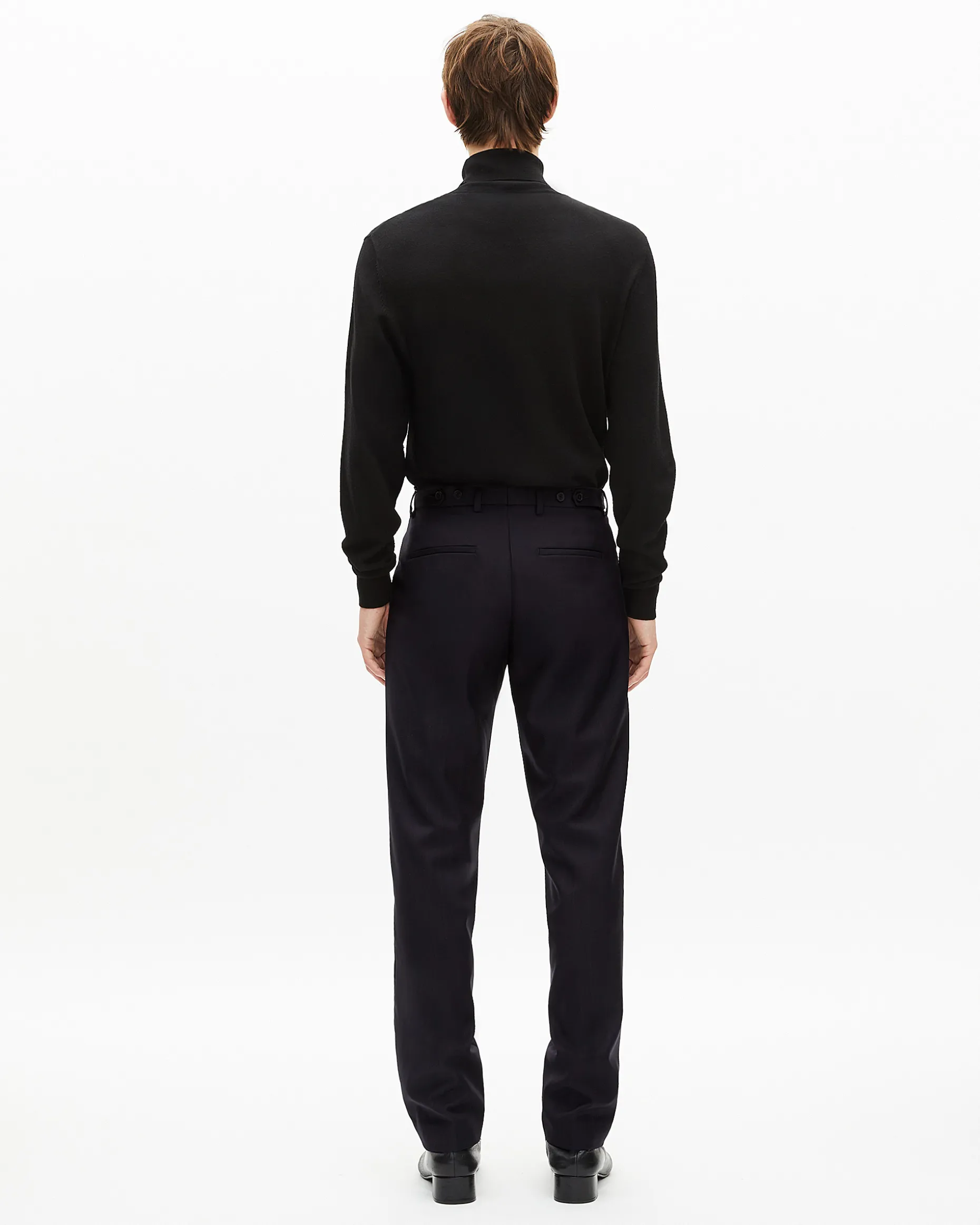 Pantalon de costume à rayures marine
