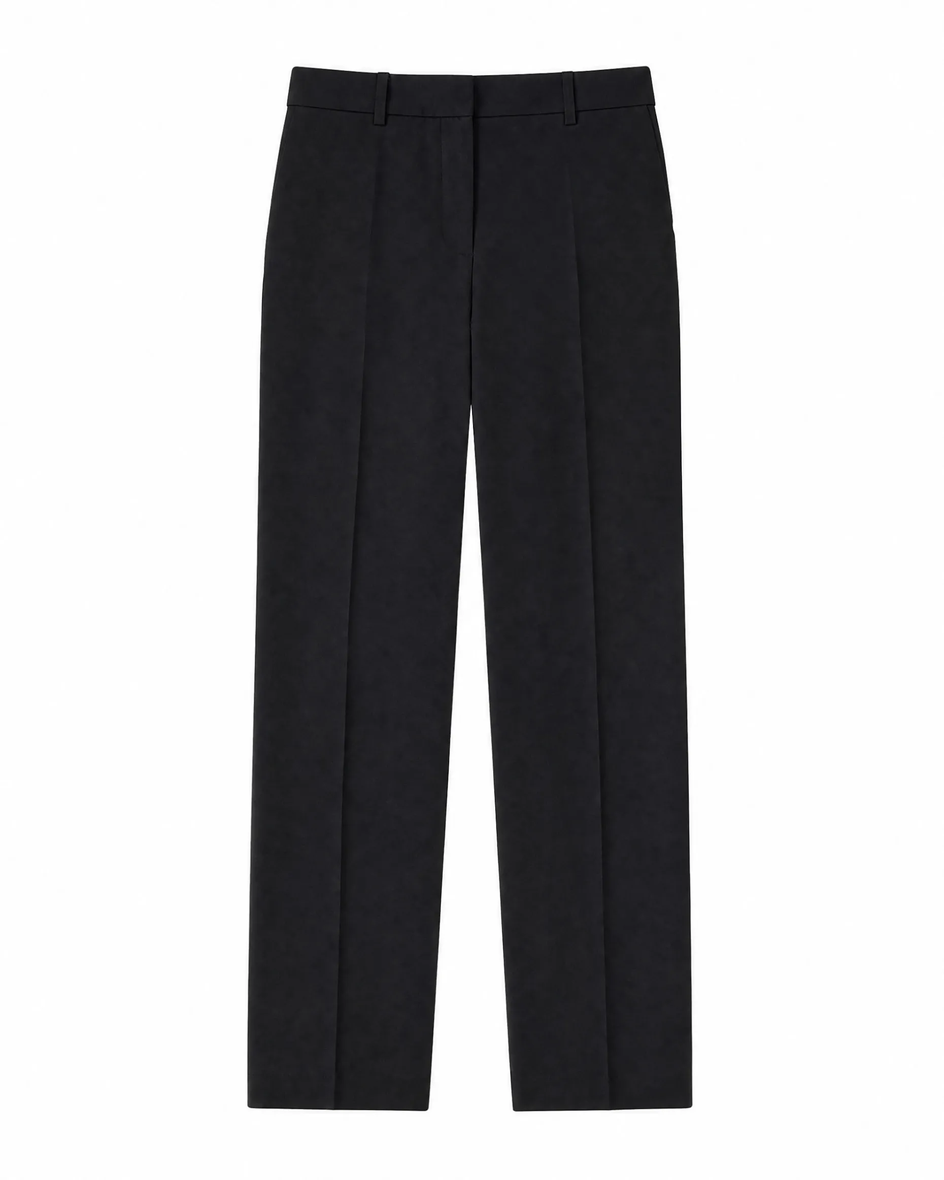Pantalon de tailleur ajusté en laine noir