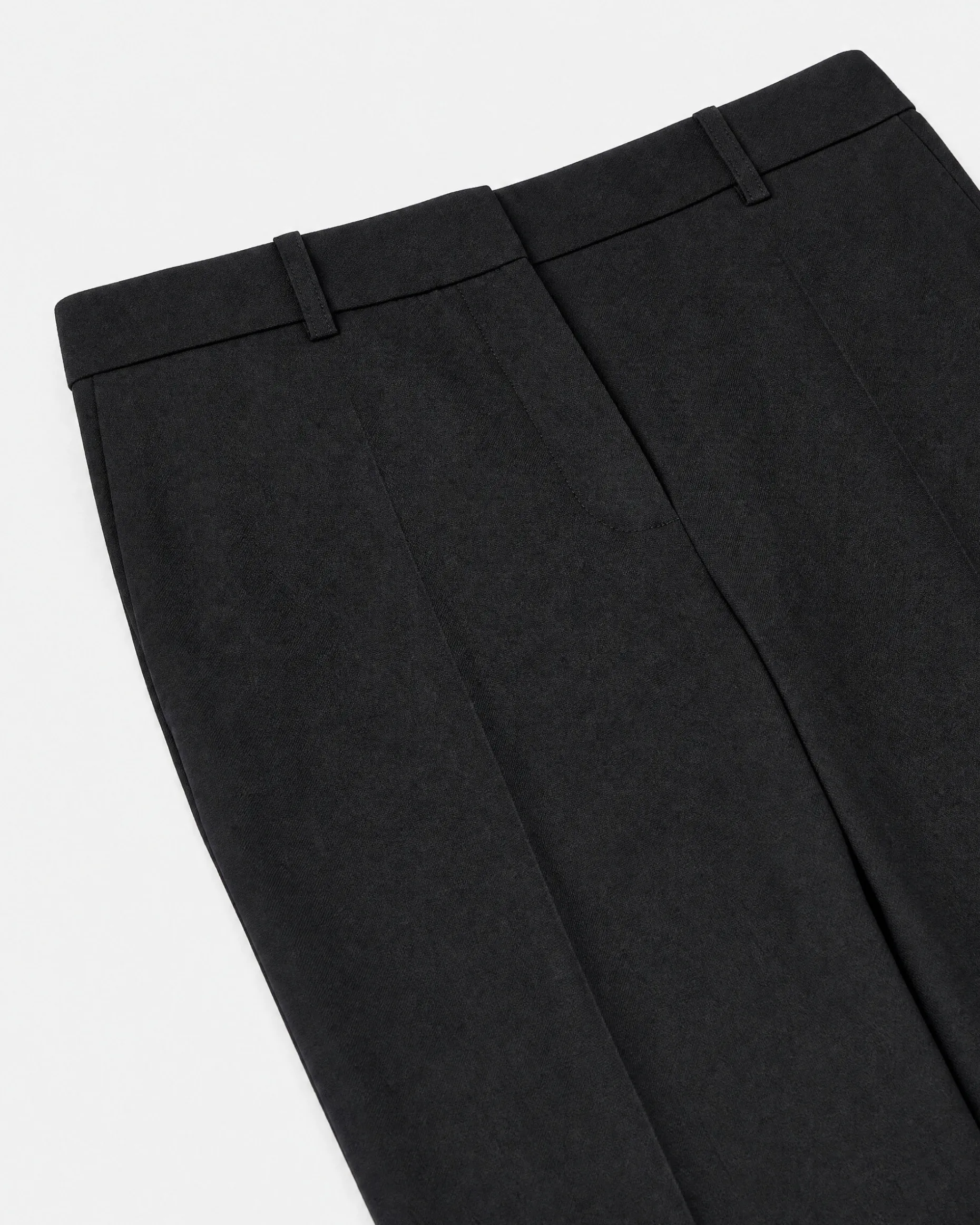 Pantalon de tailleur ajusté en laine noir