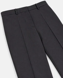 Pantalon de tailleur ajusté en laine marine