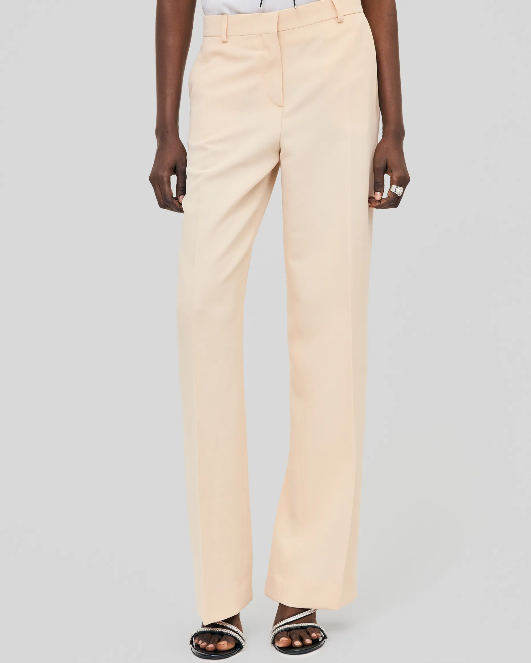 Pantalon de tailleur droit pêche