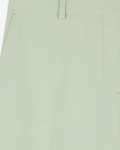 Pantalon de tailleur droit vert pastel