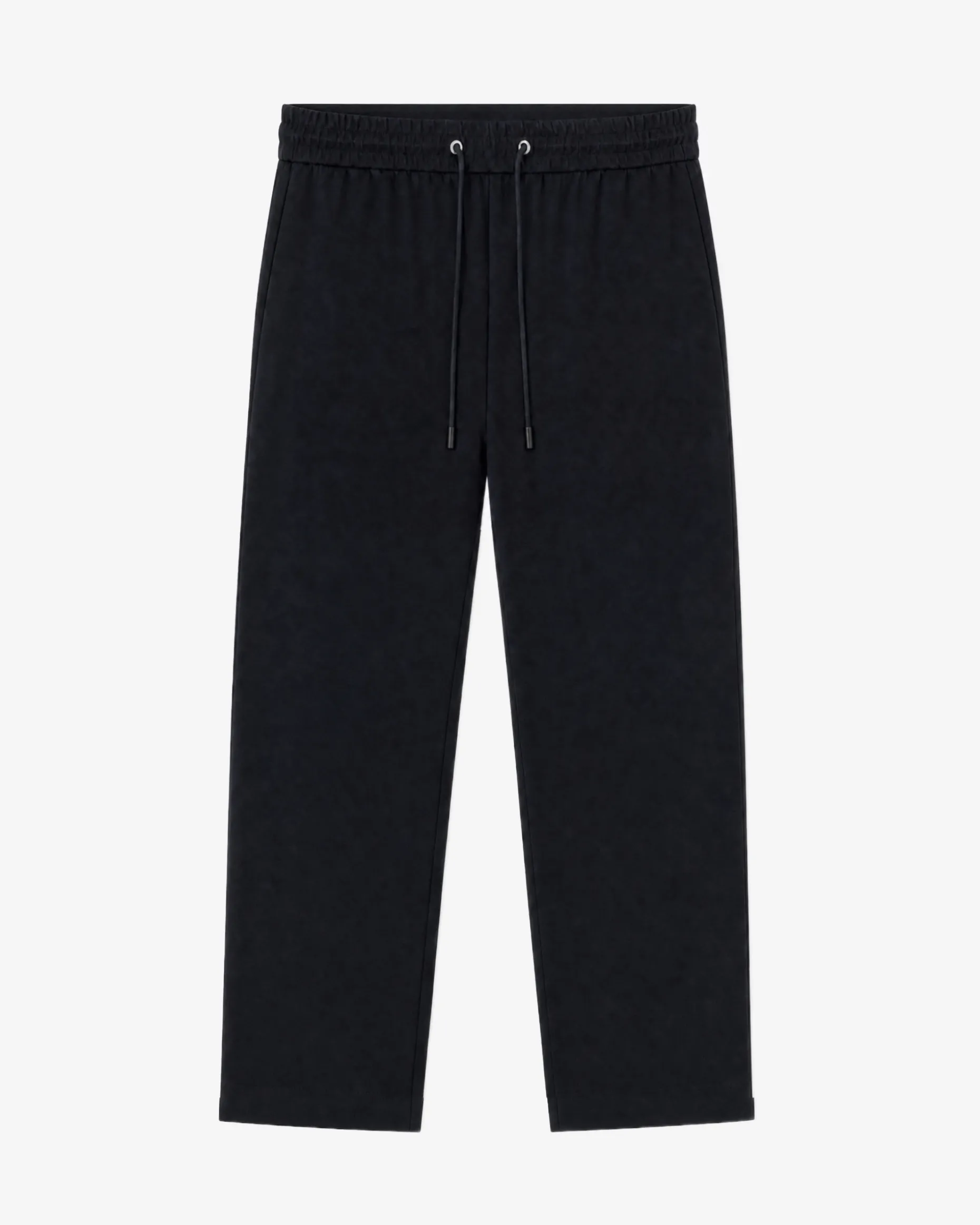 Pantalon droit en laine noir