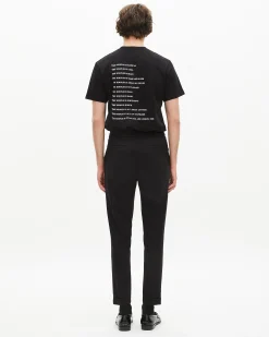 Pantalon en laine coupe droite noir