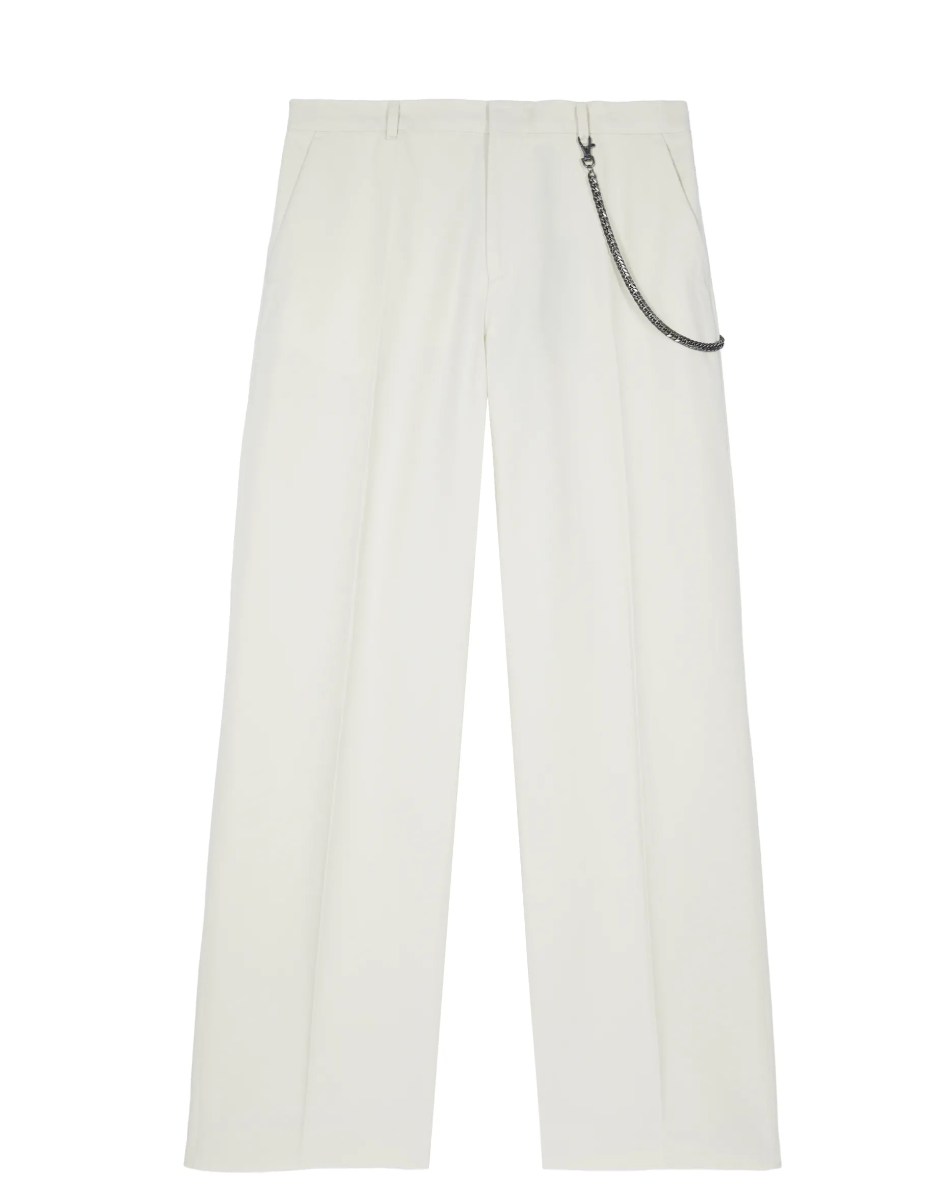 Pantalon large à chaîne beige