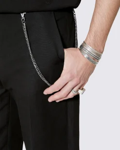 Pantalon large à chaîne noir