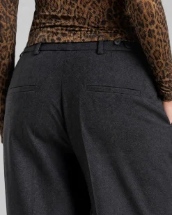 Pantalon large en flanelle gris