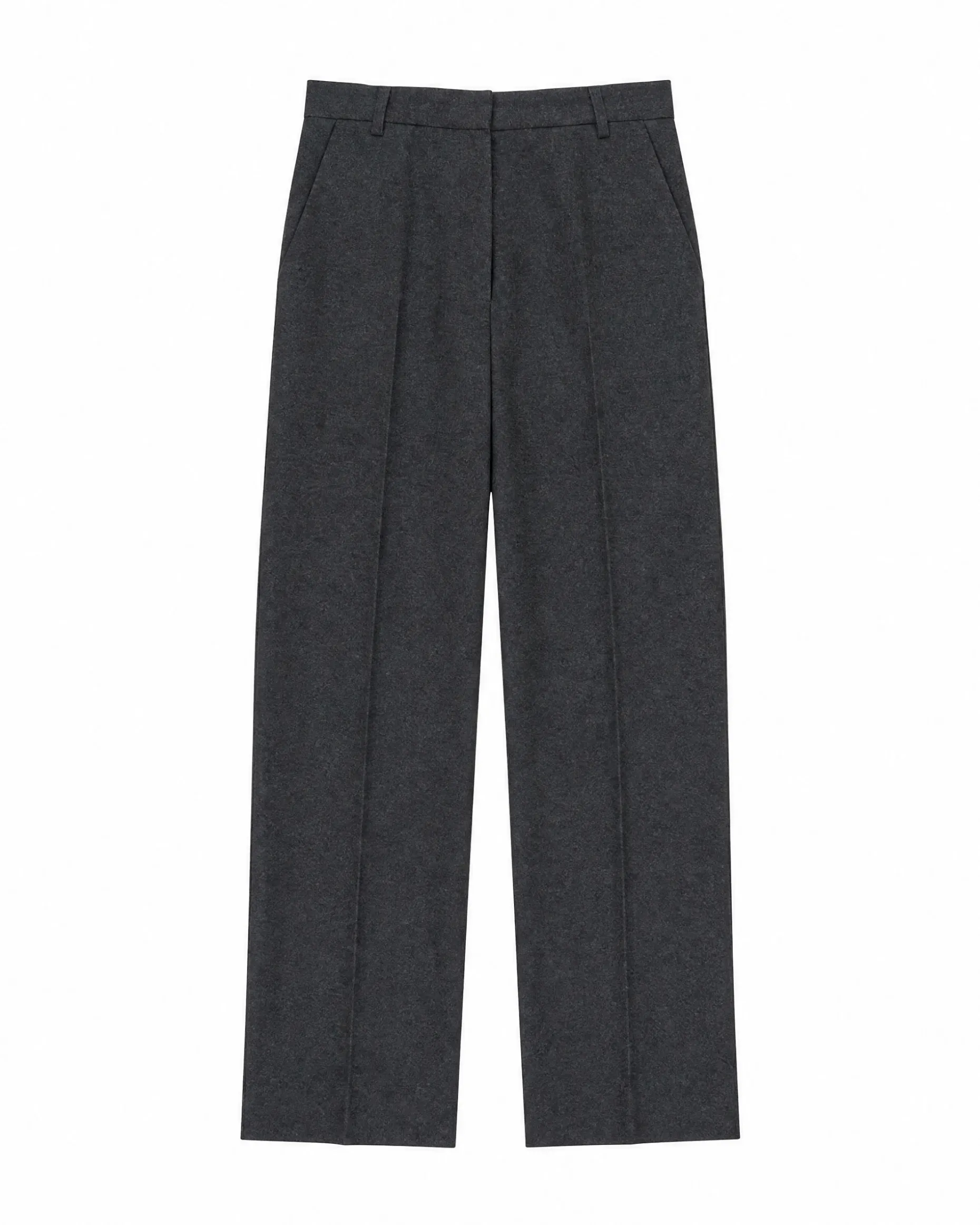 Pantalon large en flanelle gris