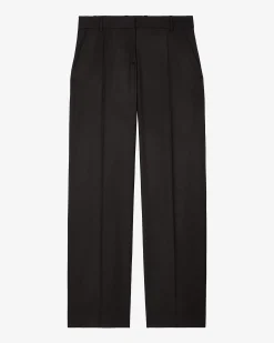 Pantalon large en laine noir