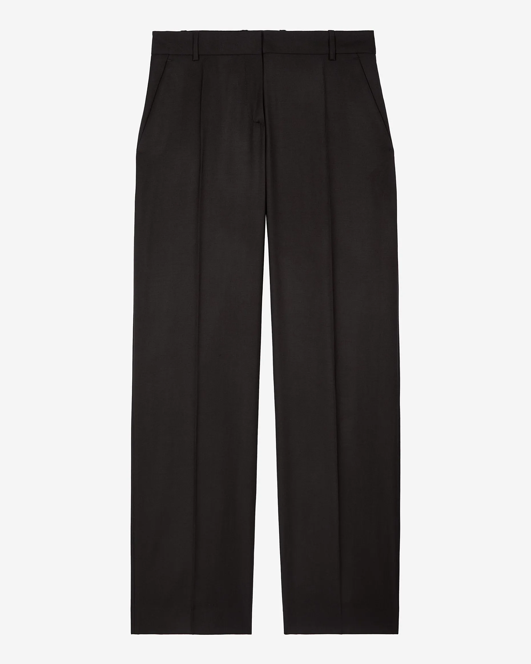 Pantalon large en laine noir