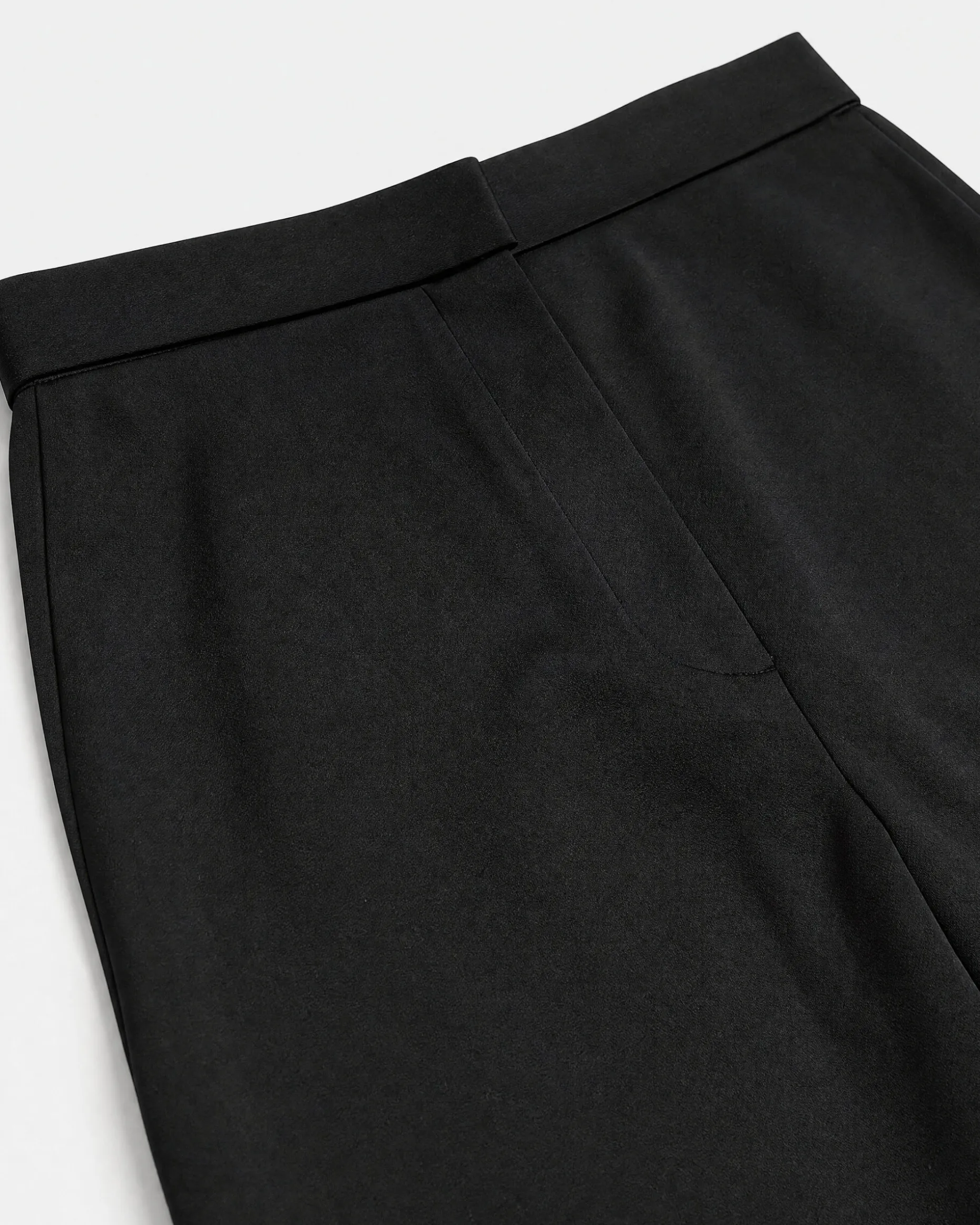 Pantalon large en satin noir