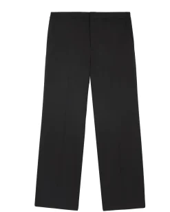 Pantalon semi élastiqué coupe large noir