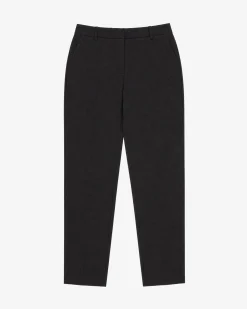 Pantalon tailleur en laine coupe ajustée noir