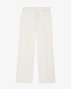 Pantalon tailleur large écru