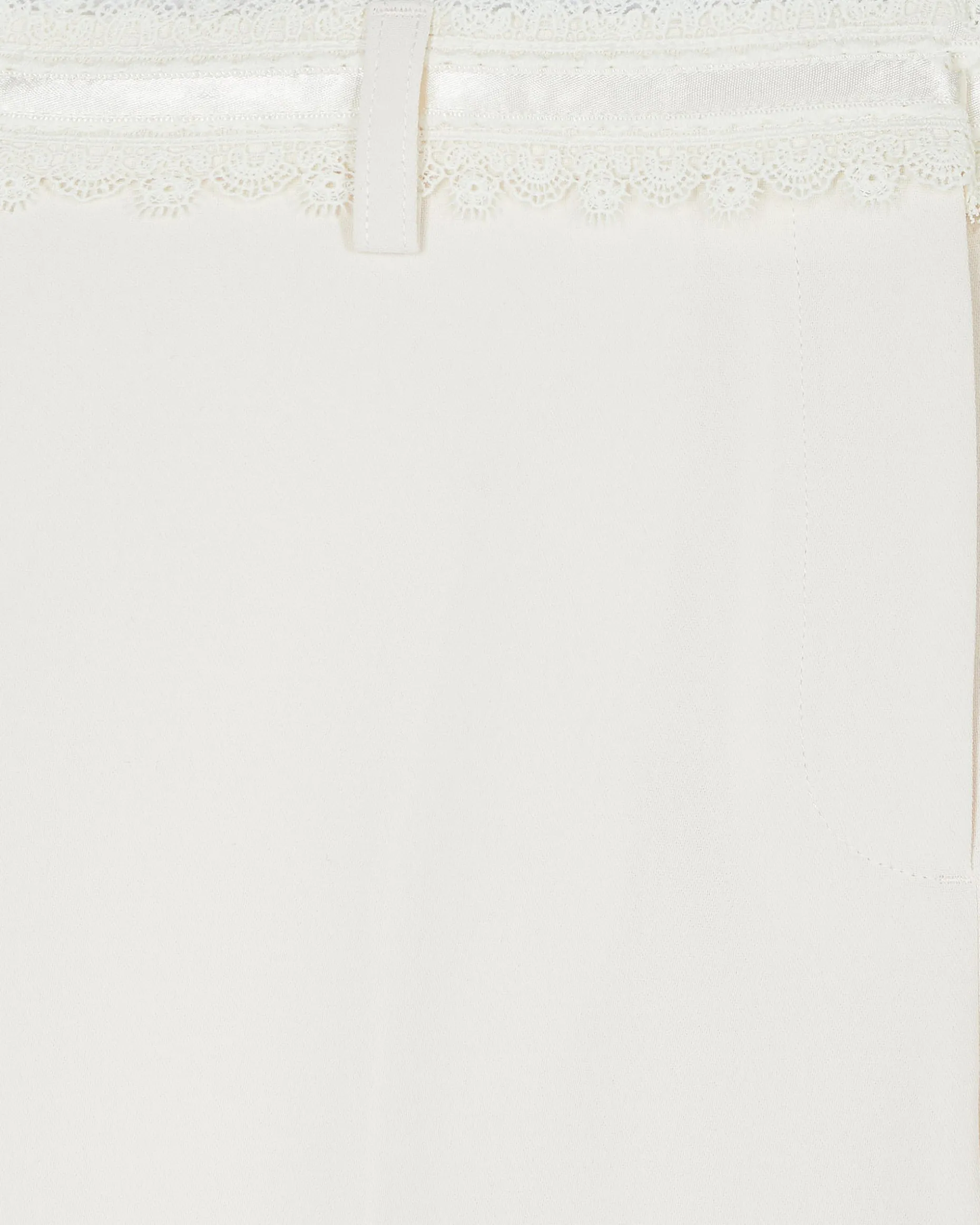 Pantalon tailleur large écru