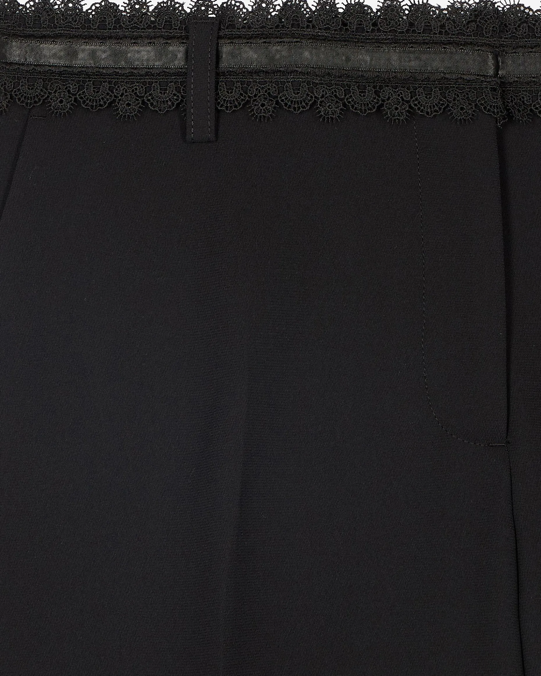 Pantalon tailleur large noir