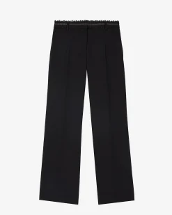 Pantalon tailleur large noir