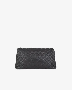 Pochette Héritage small en cuir noire
