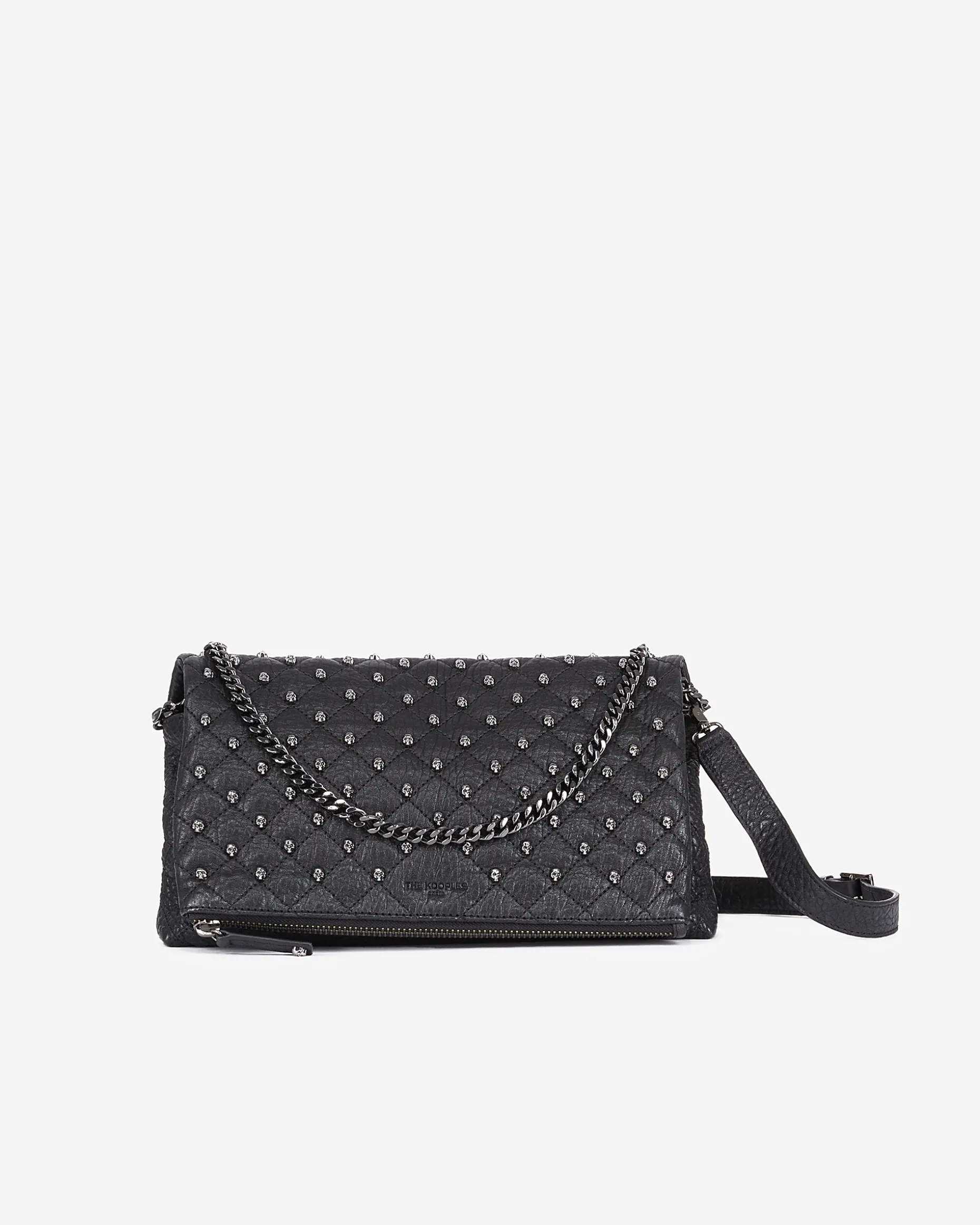 Pochette Héritage small en cuir noire
