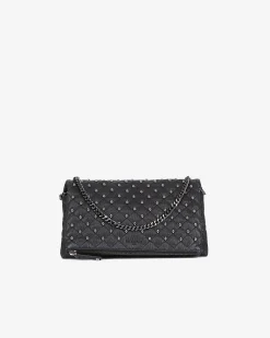 Pochette Héritage small en cuir noire