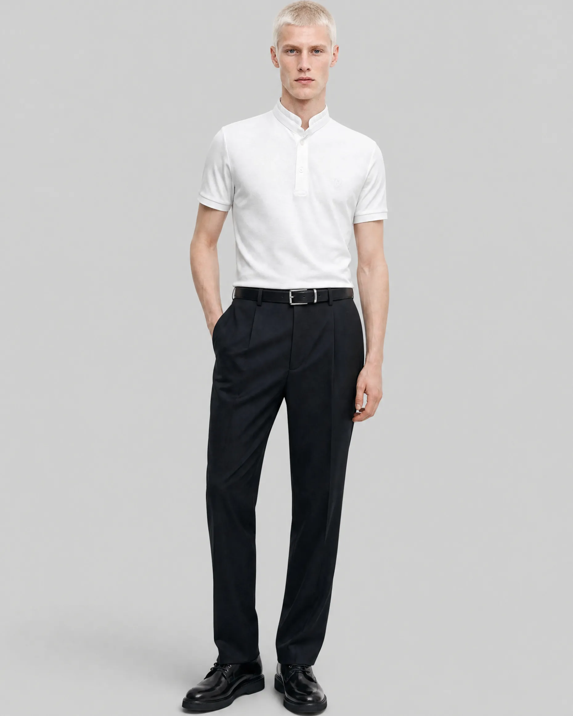Polo col officier blanc