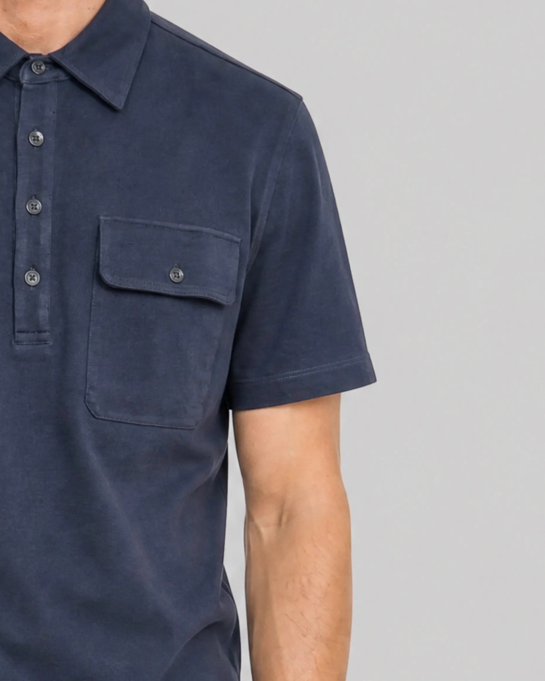 Polo manches courtes marine