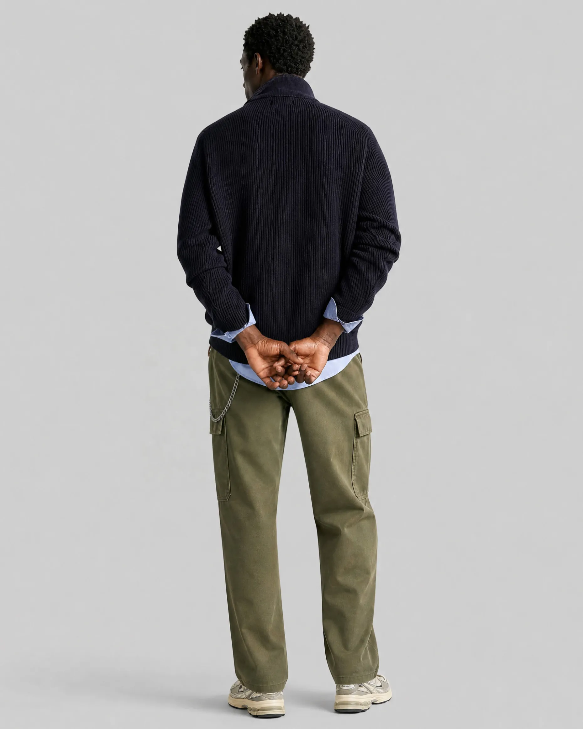 Pull col camionneur en laine marine