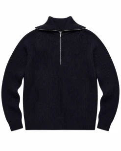 Pull col camionneur en laine marine
