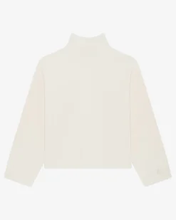 Pull col cheminée écru