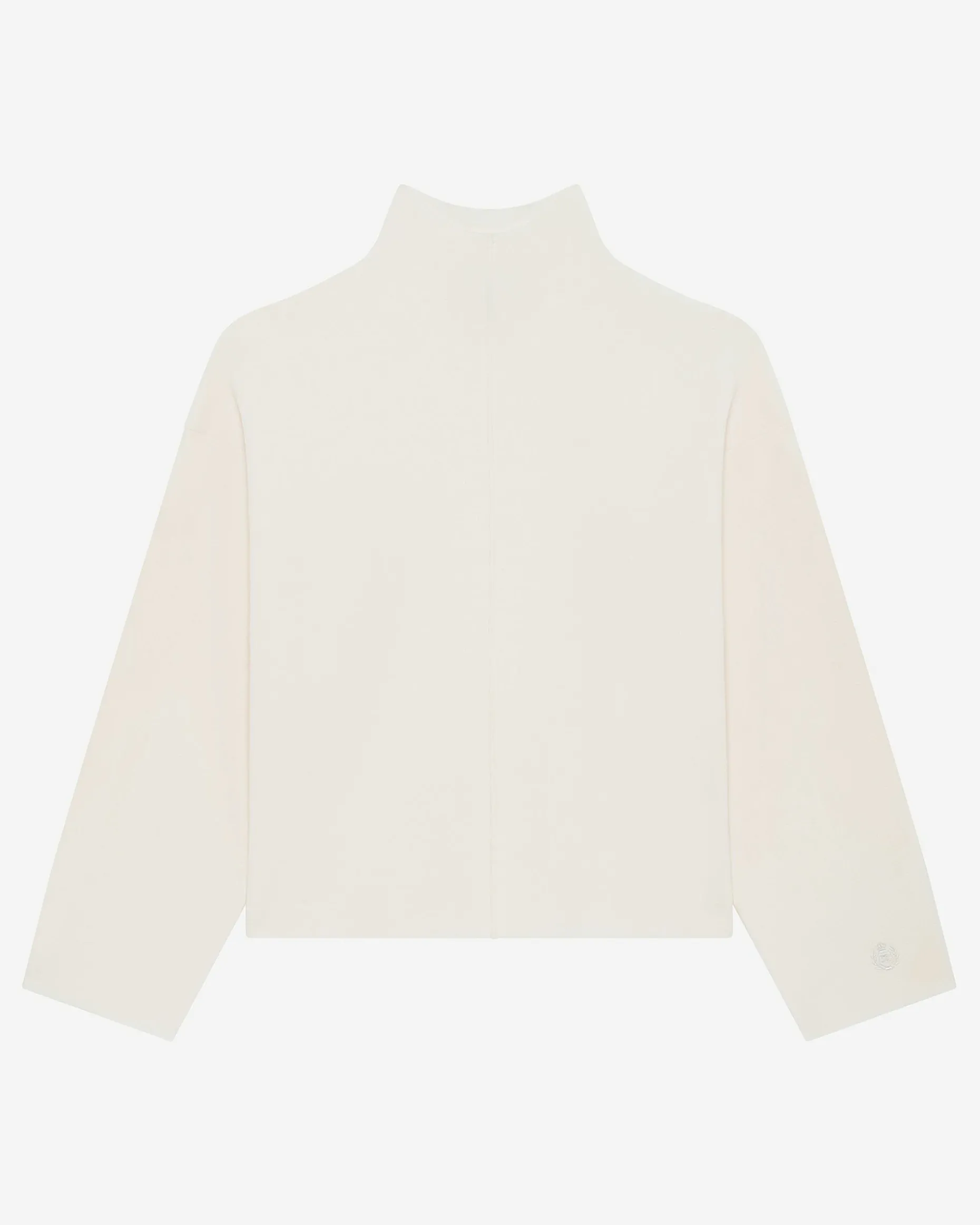 Pull col cheminée écru