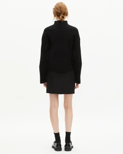 Pull col cheminée noir