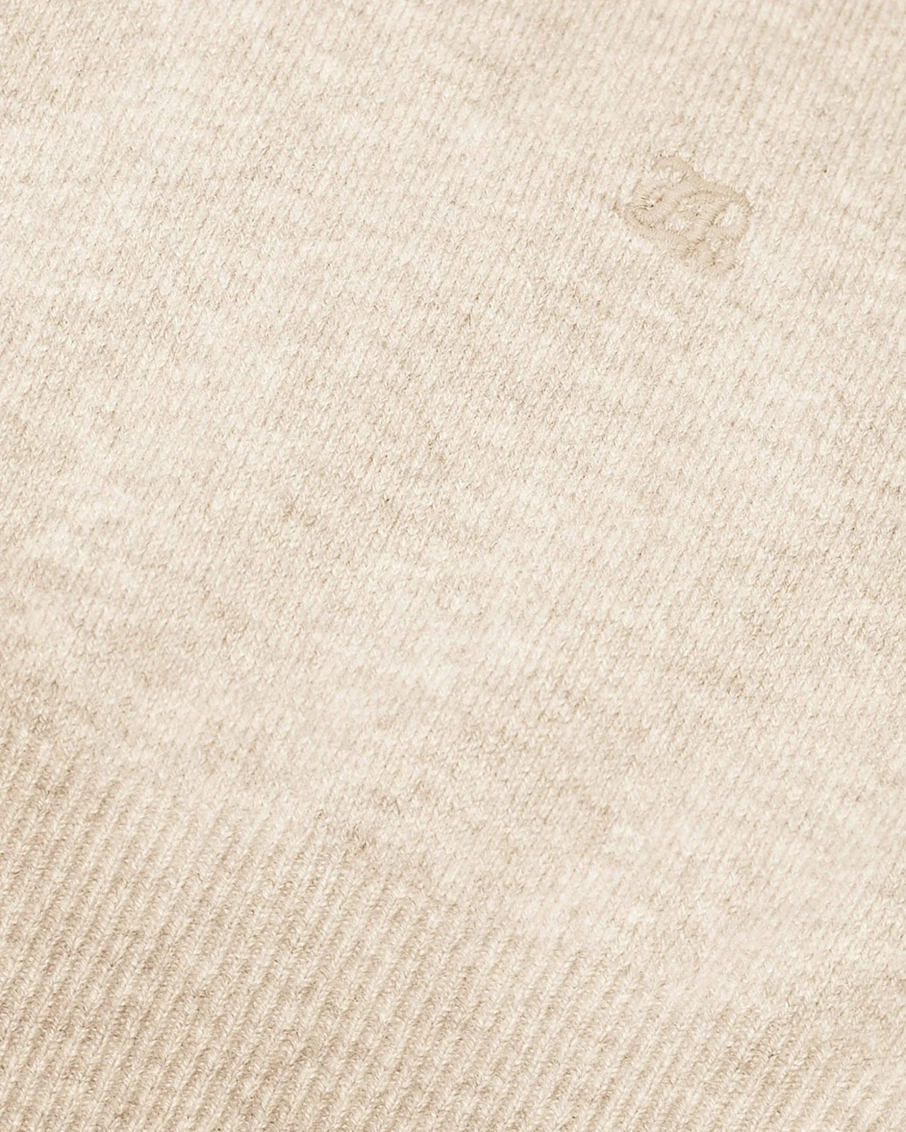 Pull col roulé en cachemire beige