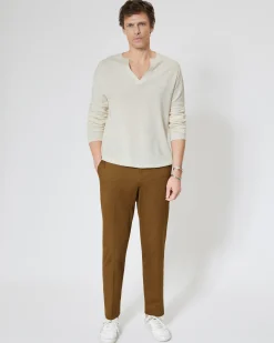 Pull col tunisien beige