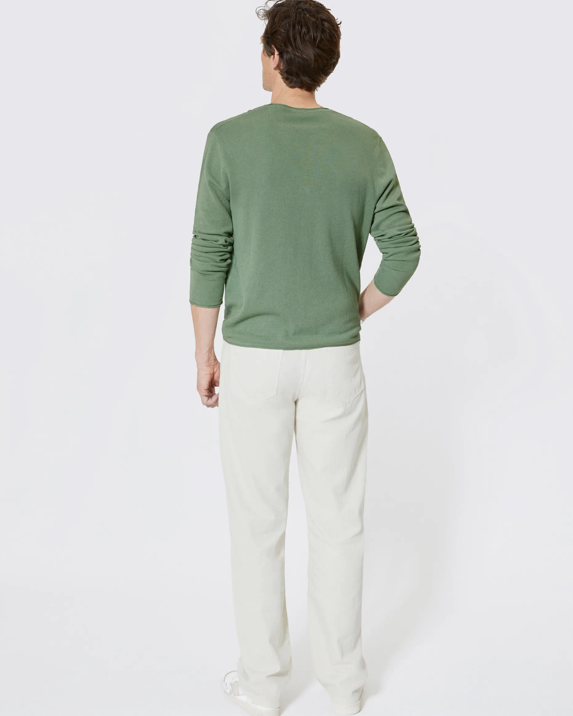 Pull col tunisien kaki