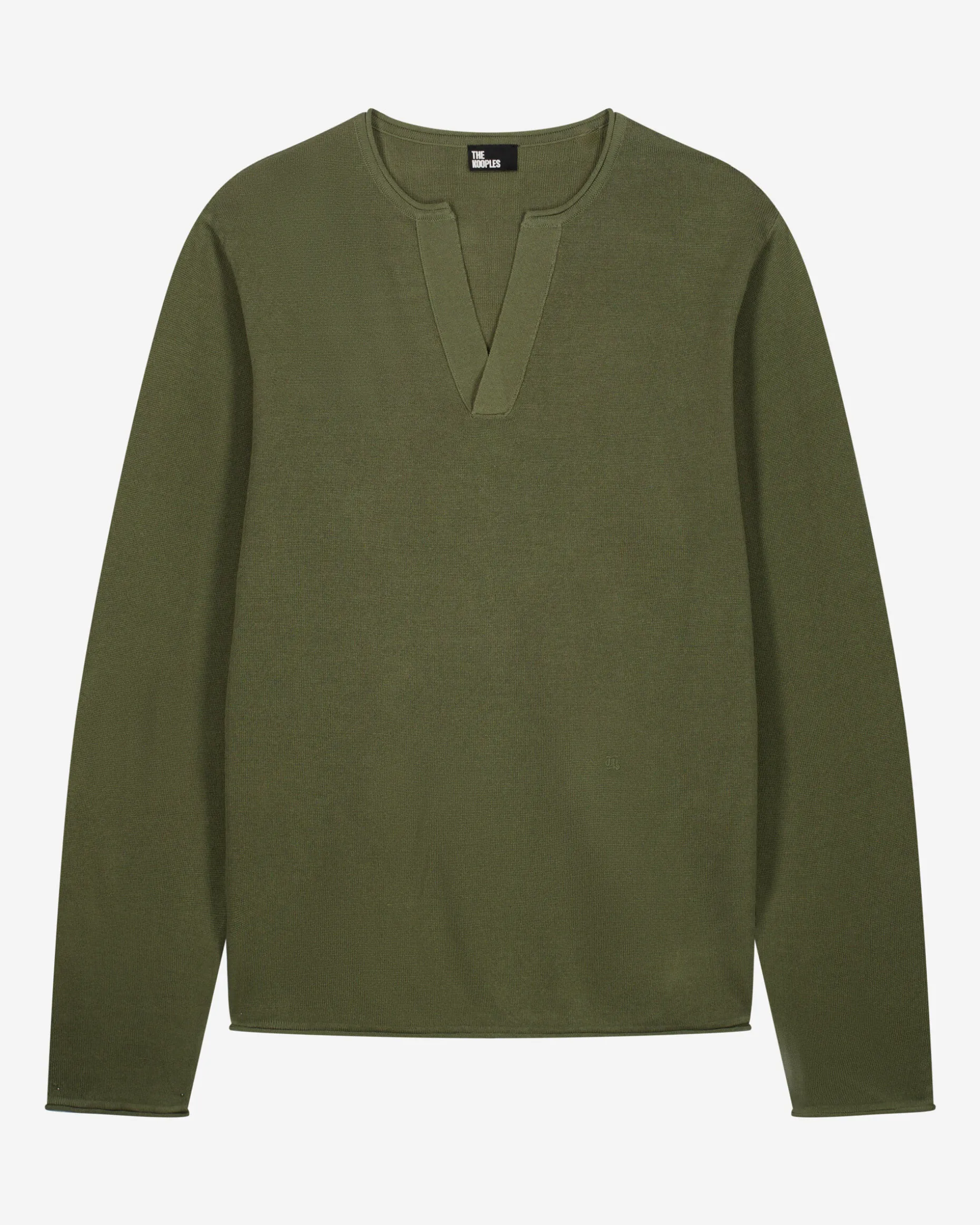 Pull col tunisien vert