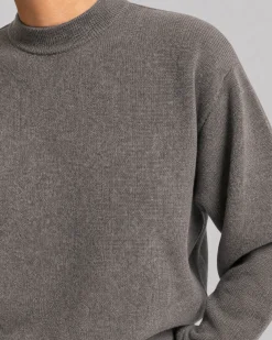 Pull en laine et cachemire marron