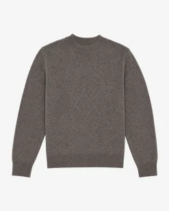 Pull en laine et cachemire marron